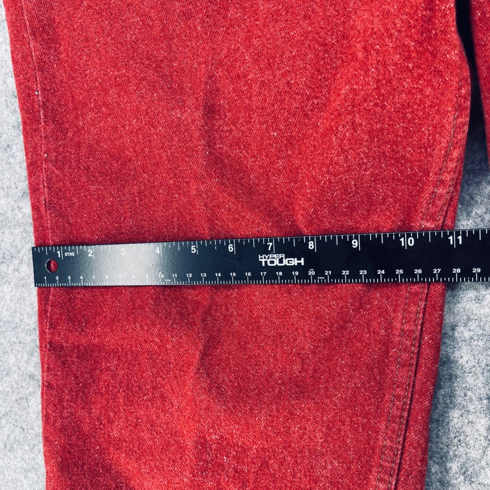 Vintage Levi 501 Jeans Men 38x32 Red Button Fly Baggy Denim Made in USA 1990s - Picture 11 of 16